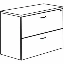 Lorell® 2-Drawer Lateral File - 35"W x 22"D x 29-1/2"H - Mahogany - Essentials Series -Outlet Desks & Workstations Store LLR69399 5