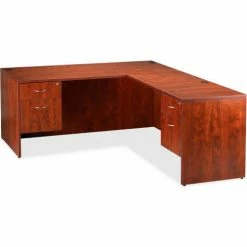 Lorell® Rectangular Desk Shell - 72"W x 36"D x 29-1/2"H - Cherry - Essentials Series -Outlet Desks & Workstations Store LLR69407 3