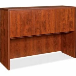 Lorell® Hutch With Doors - 48"W x 17"D x 36"H - Cherry - Essentials Series