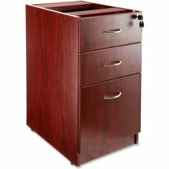 Lorell® Pedestal - 16"W x 22"D x 28-1/4"H - Mahogany - Essentials Series