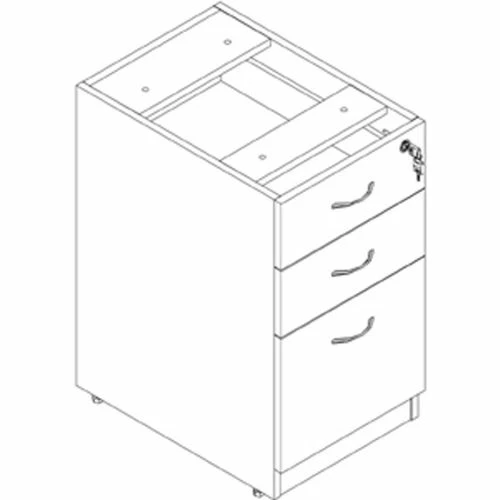 Lorell® Pedestal - 16"W x 22"D x 28-1/4"H - Mahogany - Essentials Series 2 Lorell® Pedestal - 16"W x 22"D x 28-1/4"H - Mahogany - Essentials Series - Image 2