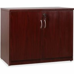 Lorell® Essentials Series Laminate Storage Cabinet, 22"D x 35-1/2"W x 29-1/2"H, Mahogany