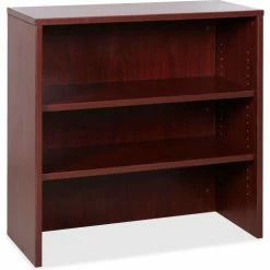 Lorell® Hutch for 35" Lateral File Cabinet - 35.5" x 14.8" x 36" - Mahogany - Essentials Series