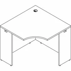 Lorell® Corner Desk - 35.38"W x 35.38"D - Mahogany - Essentials Series -Outlet Desks & Workstations Store LLR69872 3