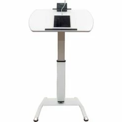 Luxor Pneumatic Height-Adjustable Lectern with KwikBoost EdgePower® Charging Station -Outlet Desks & Workstations Store LUR LX PNADJ EPW
