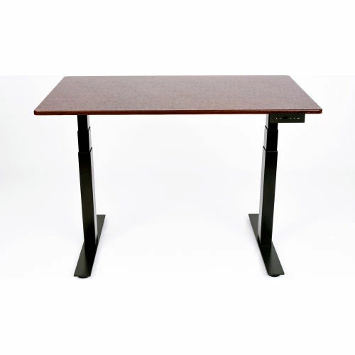 Luxor 48" Electic Stand Up Desk - 3-Stage Dual-Motor - Dark Walnut Top with Black Frame 1 Luxor 48" Electic Stand Up Desk - 3-Stage Dual-Motor - Dark Walnut Top with Black Frame