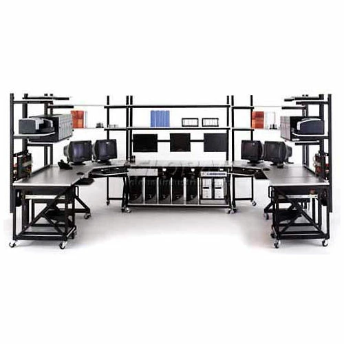 Kendall Howard 48" Performance 100 Series LAN Station with Half Bottom Shelf, Folkstone Gray 6 Kendall Howard 48" Performance 100 Series LAN Station with Half Bottom Shelf, Folkstone Gray - Image 6