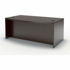 Safco® Aberdeen 72"W Bow Front Desk 72"W x 42"D x 29-1/2"H Mocha