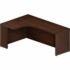 Safco® Aberdeen 72"W Left Extended Corner Table 72"W x 48"D x 24"H Mocha