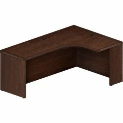 Safco® Aberdeen 72"W Right Extended Corner Table 72"W x 48"D x 24"H Mocha