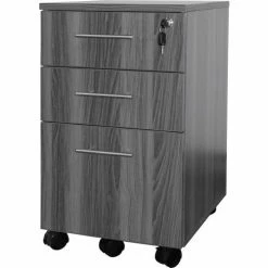 Safco® Medina Series Box-Box-File Mobile Pedestal Gray Steel