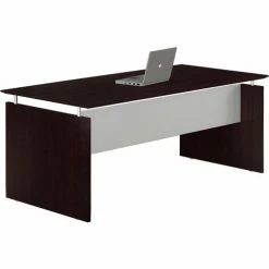 Safco® Medina 63"W Rectangle Straight Desk 63"W x 36"D x 29-1/2"H Mocha