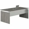 Safco® Medina 72"W Rectangle Straight Desk 72"W x 36"D x 29-1/2"H Gray Steel