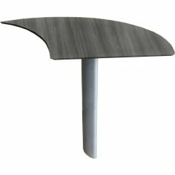 Safco® Medina Right Curved Desk Extension 47"W x 28"D x 29-1/2"H Gray Steel