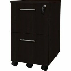 Safco® Medina Series File-File Mobile Pedestal Mocha