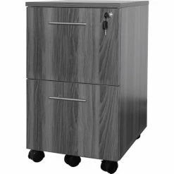 Safco® Medina Series File-File Mobile Pedestal Gray Steel
