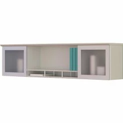 Safco® Medina 63"W Hutch 63"W x 15"D x 50-1/2"H Sea Salt
