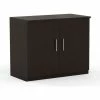 Safco® Medina Series 36" Storage Cabinet with Wood Doors Mocha