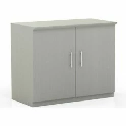Safco® Medina Series 36" Storage Cabinet with Wood Doors Textured Sea Salt