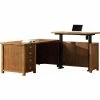 Martin Furniture Heritage Writing Desk and Return, Wood, L Shape, 65"W x 78"D x 30"H, Brown - Pkg Qty 2