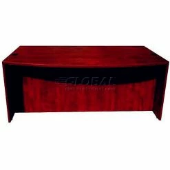 Boss Bow Front Desk Shell - 71" - Mahogany