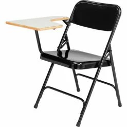National Public Seating Tablet Arm Folding Chair - Right Arm - Black - Pack of 2 -Outlet Desks & Workstations Store NAA 5210R 01
