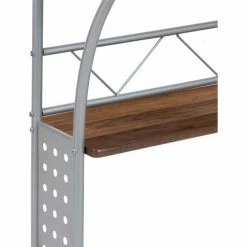 Flash Furniture Clifton Computer Desk with Top and Lower Storage Shelves, Walnut -Outlet Desks & Workstations Store NAN CLIFTON RU GG inset6