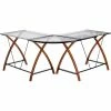 Flash Furniture Glass L-Shape Desk with Pull-Out Keyboard Tray