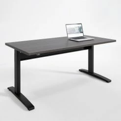 RightAngle Products RightAngle™ Bonita Electric Height Adjustable Desk 30"x48", Driftwood w/Black Base