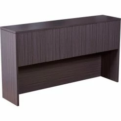 Boss Four Door Hutch - 66"W x 15"D x 36"H - Driftwood -Outlet Desks & Workstations Store NOS N140 DW
