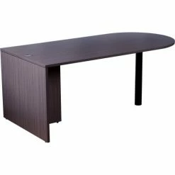 Boss Bullet Office Desk - 71"W x 35"D - Driftwood -Outlet Desks & Workstations Store NOS N147 DW