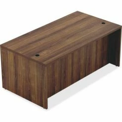 Lorell® Wood Desk - 70.9" x 35.4" x 30" Desk - Walnut - Chateau Series