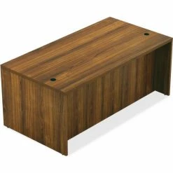 Lorell® Wood Desk, 59" x 29.5" x 30" Desk - Walnut - Chateau Series