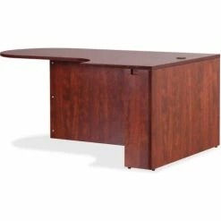 Lorell® Right Hand Desk with Peninsula - 70.9" x 41.9" x 29.5" - Cherry - Essentials Series