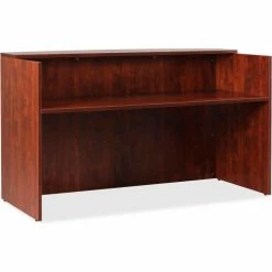 Lorell® Reception Desk - 35.4" x 70.9" x 42.5" - Cherry - Essentials Series