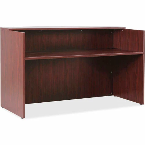 Lorell® Reception Desk - 35.4" x 70.9" x 42.5" - Mahogany - Essentials Series 1 Lorell® Reception Desk - 35.4" x 70.9" x 42.5" - Mahogany - Essentials Series