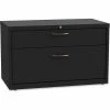 Lorell® 2-Drawer Credenza - 36" x 18.8" x 21.9" - Black