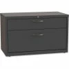 Lorell® 2-Drawer Credenza - 36" x 18.8" x 21.9" - Charcoal