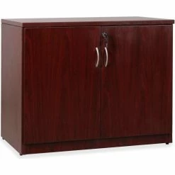 Lorell® Essentials Series Laminate Storage Cabinet, 22"D x 35-1/2"W x 29-1/2"H, Mahogany -Outlet Desks & Workstations Store OEL 69612