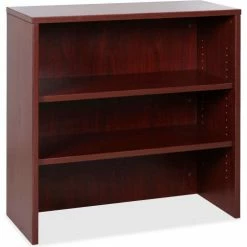 Lorell® Hutch for 35" Lateral File Cabinet - 35.5" x 14.8" x 36" - Mahogany - Essentials Series -Outlet Desks & Workstations Store OEL 69614