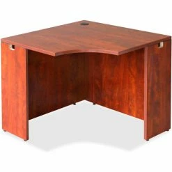 Lorell® Corner Desk - 35.38"W x 35.38"D - Cherry - Essentials Series
