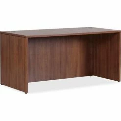 Lorell® Wood Desk Shell - 70.9" x 35.4" x 29.5" - Walnut - Essentials Series