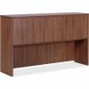 Lorell® Hutch with Doors - 70.9" x 14.8" x 36" - Walnut - Essentials Series