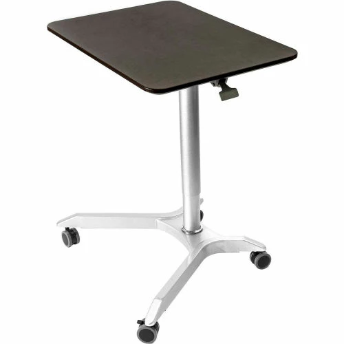 Seville Classics AIRLIFT XL Sit-Stand Mobile Desk, Espresso 3 Seville Classics AIRLIFT XL Sit-Stand Mobile Desk, Espresso - Image 3