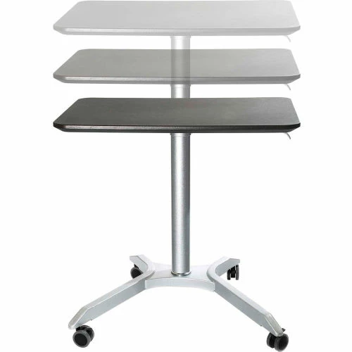 Seville Classics AIRLIFT XL Sit-Stand Mobile Desk, Espresso 5 Seville Classics AIRLIFT XL Sit-Stand Mobile Desk, Espresso - Image 5