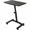 Seville Classics Mobile Laptop Computer Desk Cart, Black