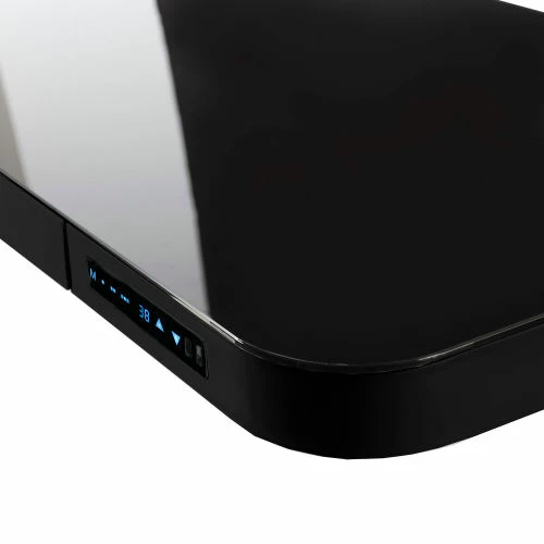 Seville Classics AIRLIFT® Tempered Glass Electric Standing Desk - 29" to 47" H - Black with Black Frame 8 Seville Classics AIRLIFT® Tempered Glass Electric Standing Desk - 29" to 47" H - Black with Black Frame - Image 8