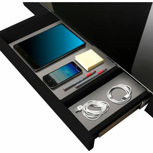 Seville Classics AIRLIFT® Tempered Glass Electric Standing Desk - 29" to 47" H - Black with Black Frame 10 Seville Classics AIRLIFT® Tempered Glass Electric Standing Desk - 29" to 47" H - Black with Black Frame - Image 10