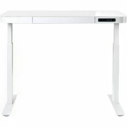 Seville Classics AIRLIFT® Tempered Glass Electric Standing Desk - 29" to 47" H - White with White Frame -Outlet Desks & Workstations Store OFF65873 05