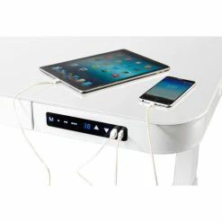 Seville Classics AIRLIFT® Tempered Glass Electric Standing Desk - 29" to 47" H - White with White Frame -Outlet Desks & Workstations Store OFF65873 07